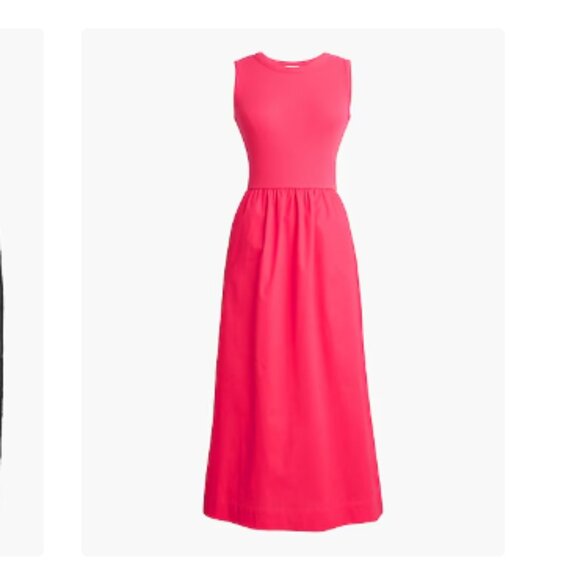 J. Crew Factory Mixy Midi dress mixed media size XS "bright rose" color - Picture 1 of 7